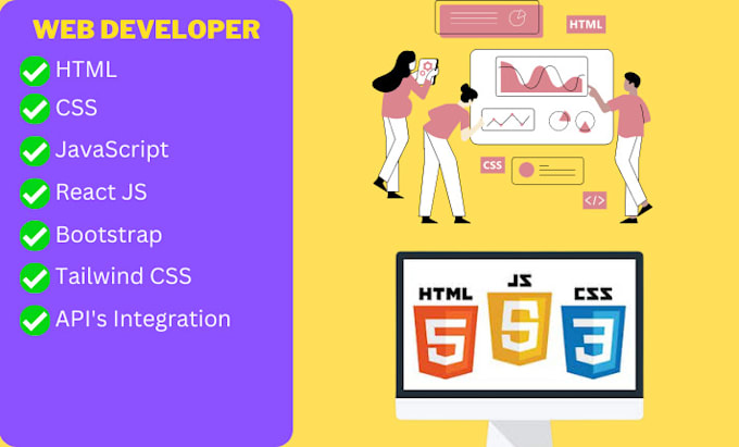 Be your frontend web developer html,css,js,react, etc by Tejaskumar2009 ...