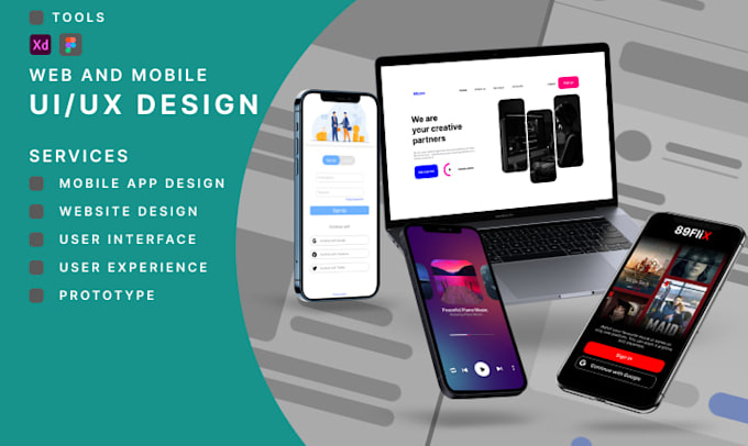 Design professional ui ux for mobile apps and website pages by ...