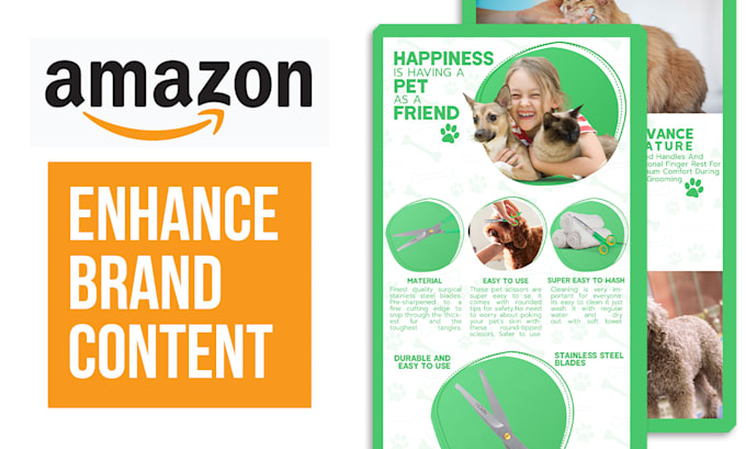 create amazon ebc content for pet and medical products