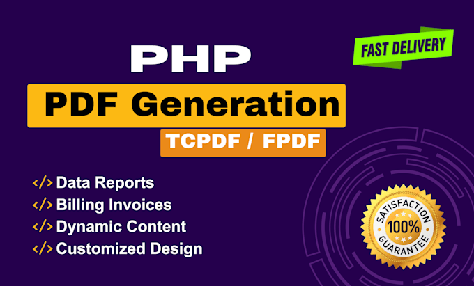 generate PDF by using PHP libraries