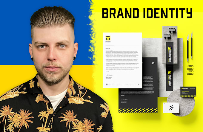 design logo with a brand style guide, brand identity