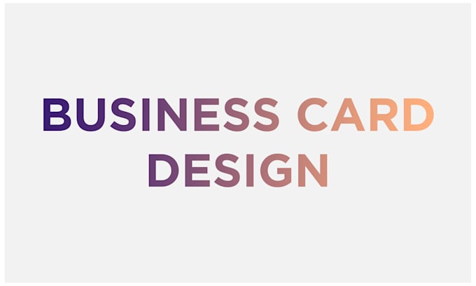 design a professional business card or stationery