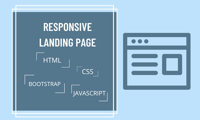 Make a responsive landing page in html css and javascript by ...