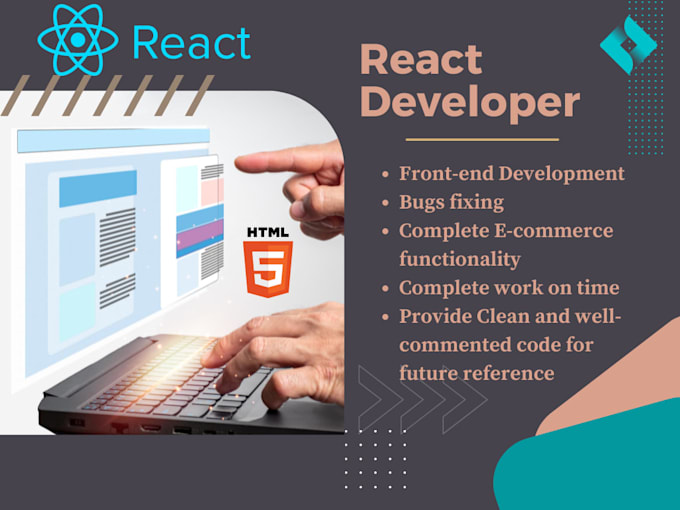 develop professional website using react js and redux