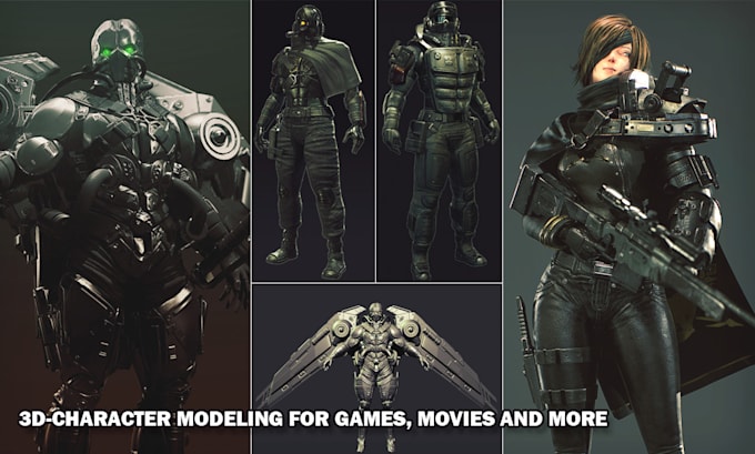 create 3d character and creature models