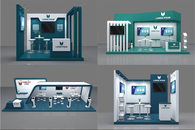 booth exhibition, virtual booth exhibition and trade show and event