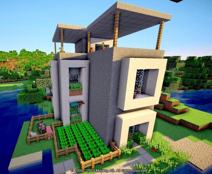 Make any building architecture home house hut in minecraft by ...
