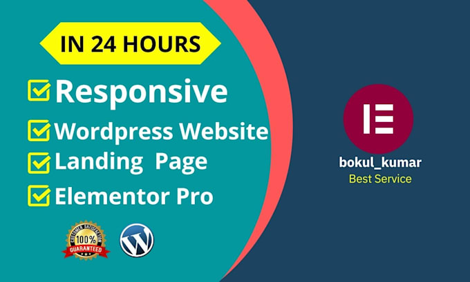 design a high converting wordpress landing page with elementor pro