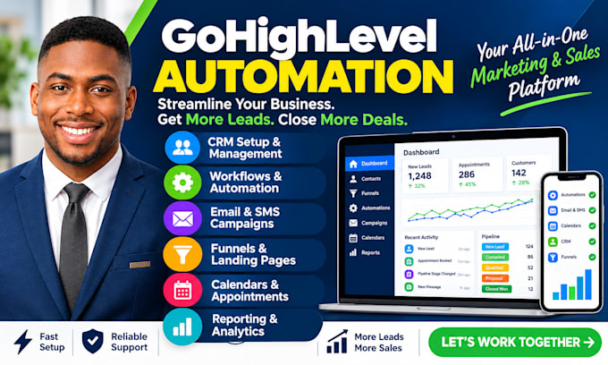 be ghl expert to setup gohighlevel funnel go high level workflow and automation