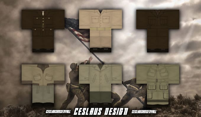 design a high quality roblox military uniform for you