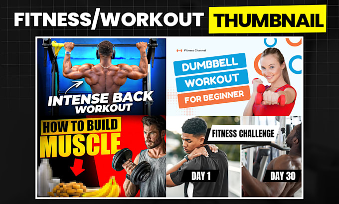 make a unique fitness or workout thumbnail