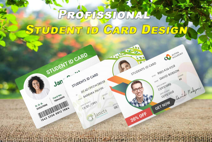 Design professional employee and student id card by Digi_print1 | Fiverr