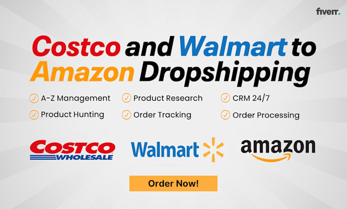 automate costco and walmart to amazon dropshipping store