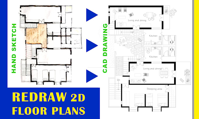redraw precise 2d architectural drawings in autocad