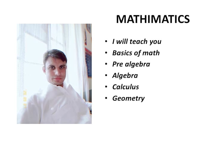 teach you basic math and algebraic exercises