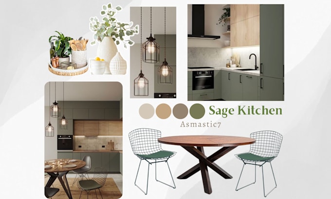 create interior design mood board and shopping list