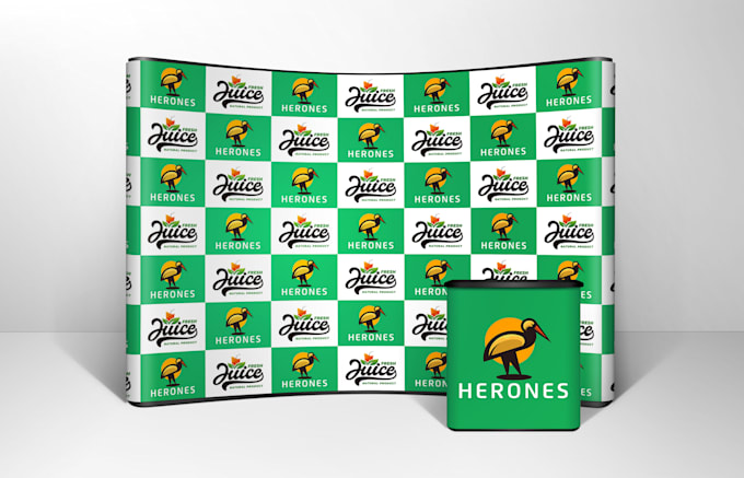 design eye catching step and repeat or backdrop banner