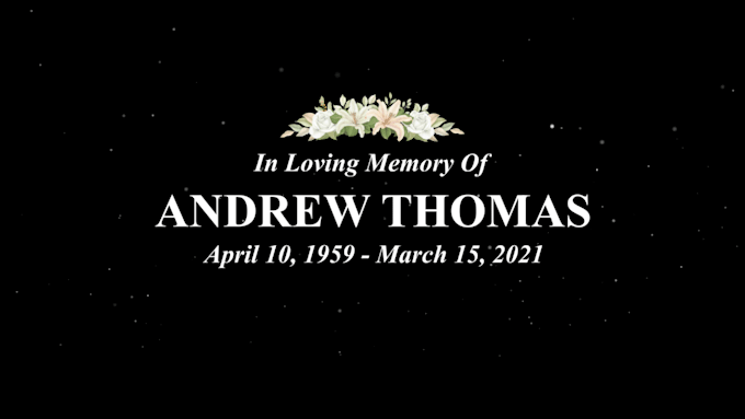 make funeral memorial slideshow video in full HD