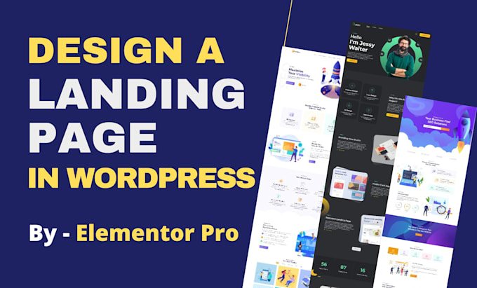 design landing page on wordpress website by elementor pro