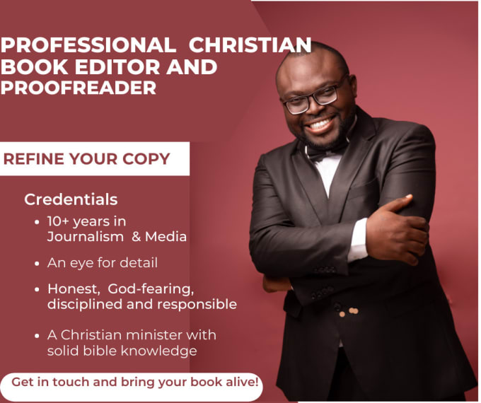 Be your christian book editor, proofreading and editing by