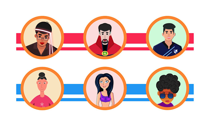 Draw a minimalist cartoon avatar or icon for your profile picture by ...