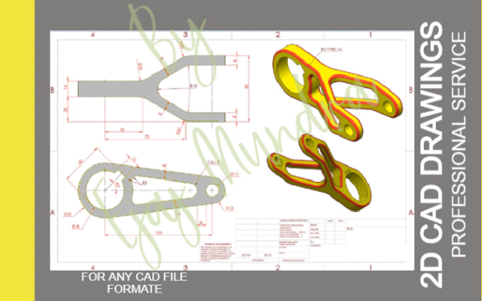 Make industry standard 2d drawing in autocad solidworks inventor fusion ...