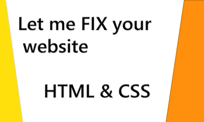 Fix your html and css by Livio_morais | Fiverr