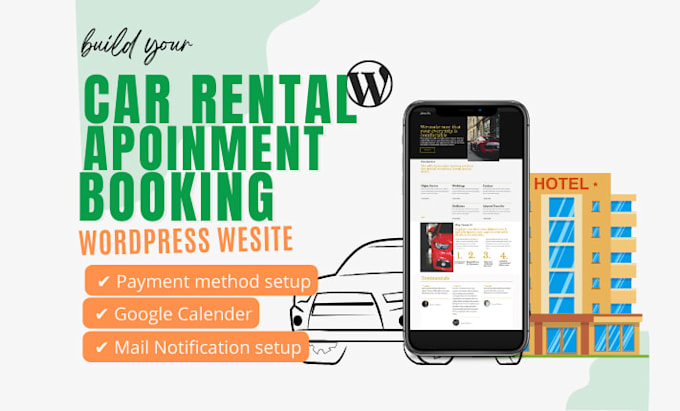 build car rental, appoinment booking website