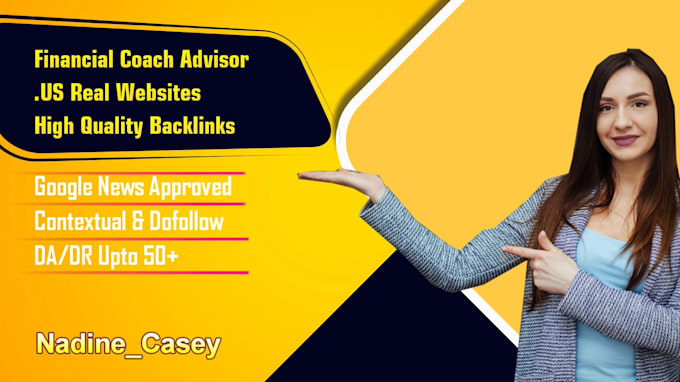 do financial coach, financial advisor guest post quality backlinks
