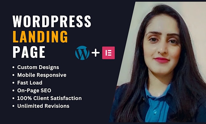 create wordpress landing page design or single page website using elementor pro