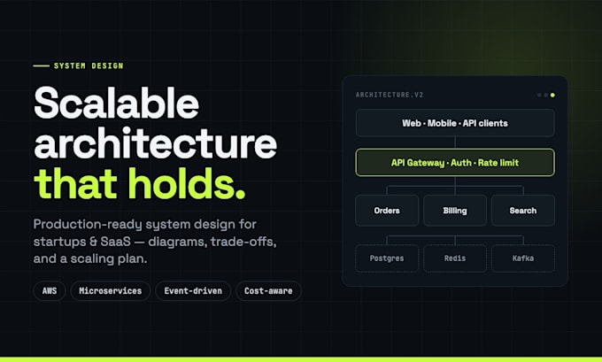 design scalable system architecture for your startup or saas app