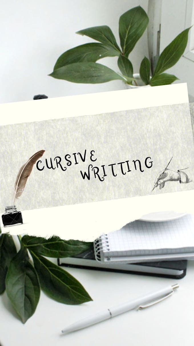 write beautiful cursive handwriting for notes, letters, or custom designs