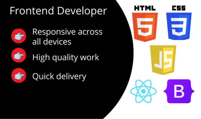 Be your front end web developer in react js, html css javascript by ...