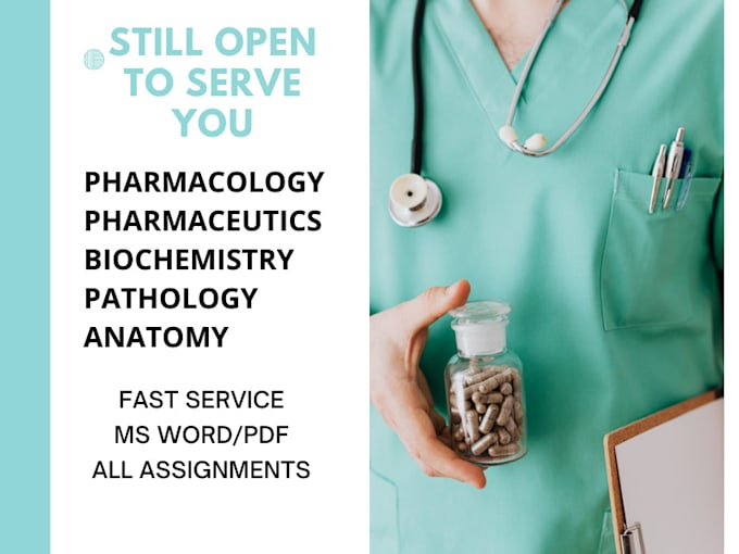 write your all pharmacy related assignments