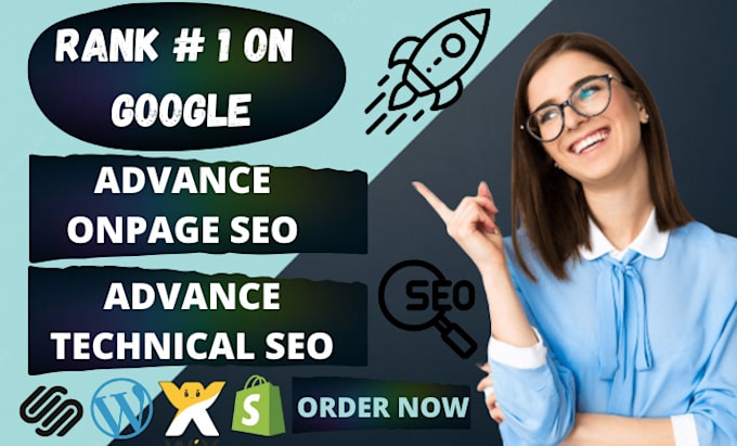 optimize website SEO on wordpress, shopify, wix, squarespace