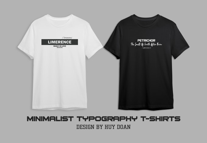 Design minimalist typeface t shirt by Speedyhi Fiverr