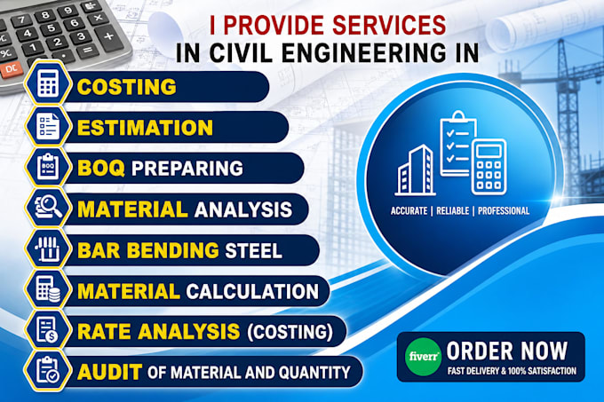 do cost estimation, construction estimate and material take off