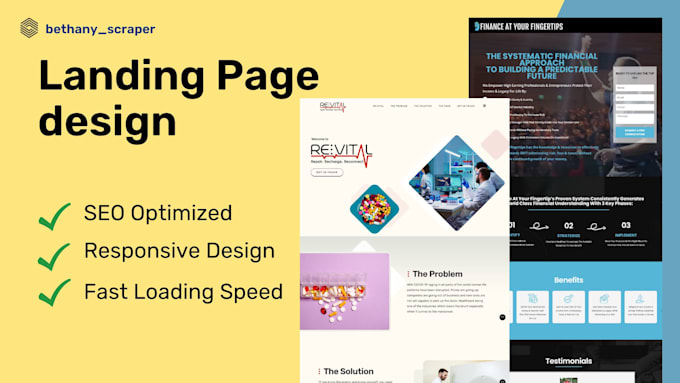 design high converting landing page on wordpress shopify wix