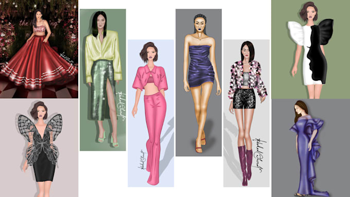 Create professional fashion illustration and collection for you by ...