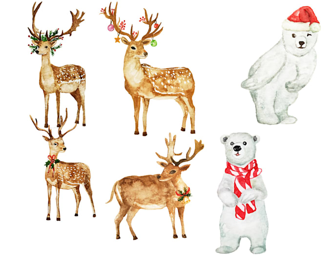 create custom watercolor animal collection