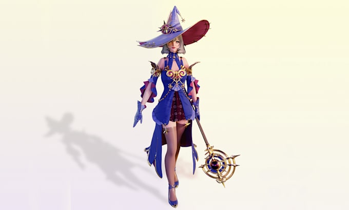 create a stylized 3d character for games or advertising