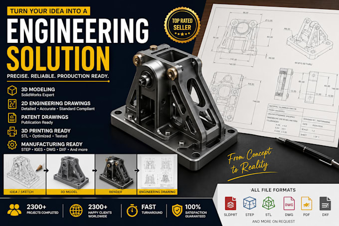 do 2d drawing, 3d modeling , rendering, cad drawings, patent drawings