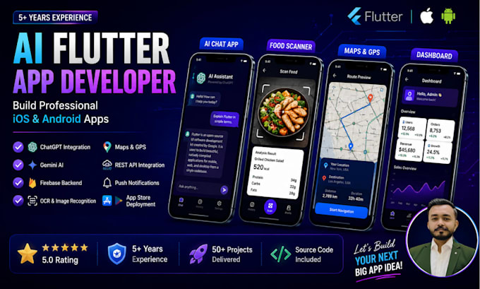 build flutter apps with ai integration for ios and android