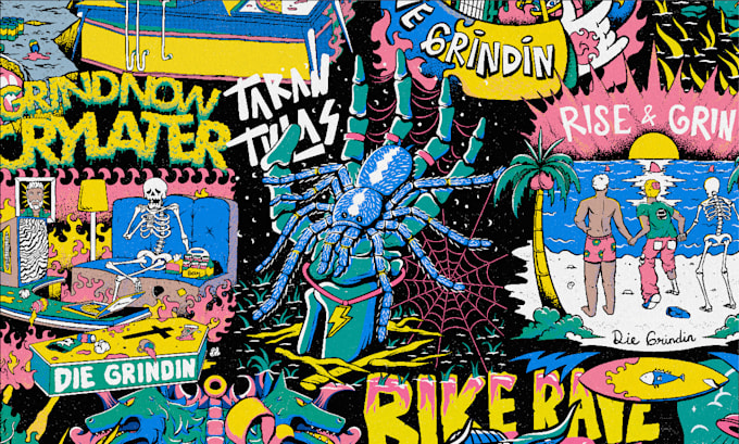 draw a custom dark surrealism for apparel