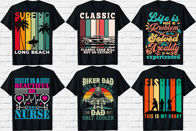 miglior design di t-shirt con grafica e tipografia personalizzate