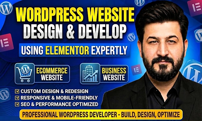 design and develop your wordpress website using elementor