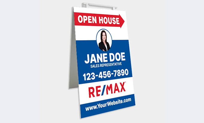 design open house yard sign