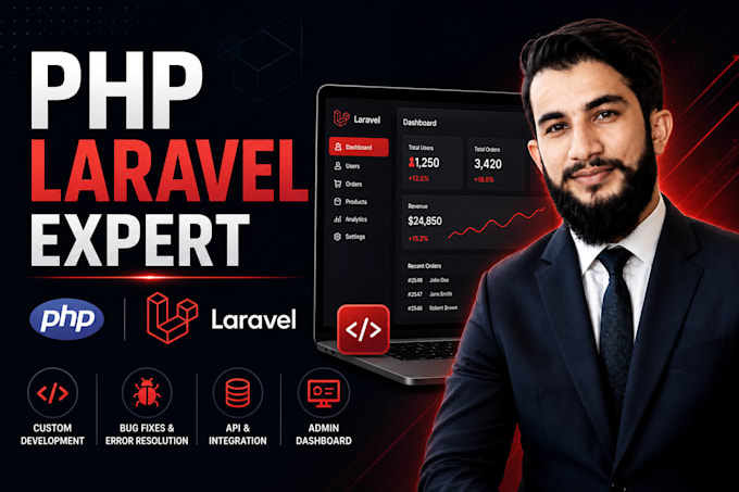 fix, upgrade, or develop your PHP laravel website