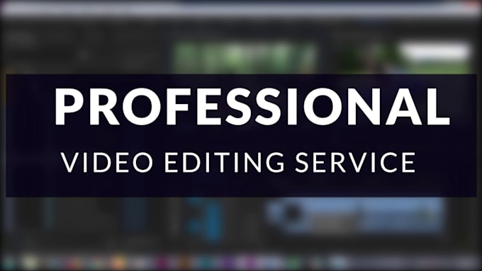 edit your youtube and social media video professionally