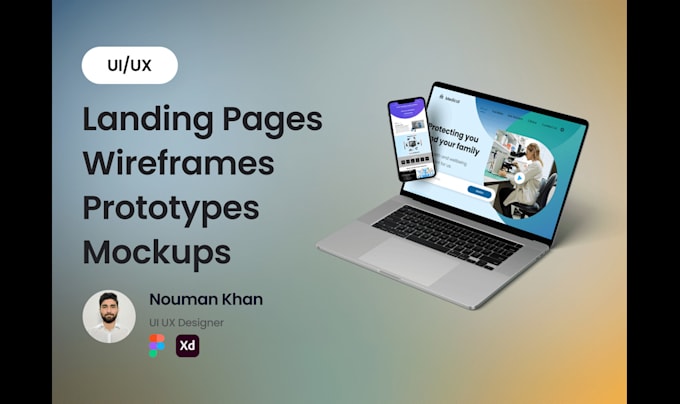 create a professional landing page design in figma or adobe xd